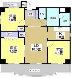 間取り図。3LDKです。 