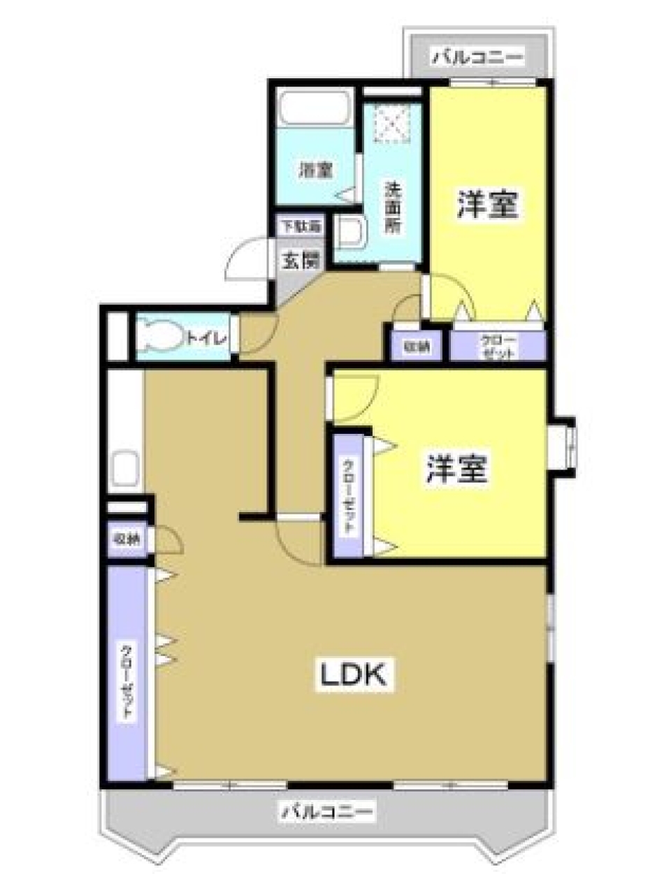 くつろげられる空間の間取り図