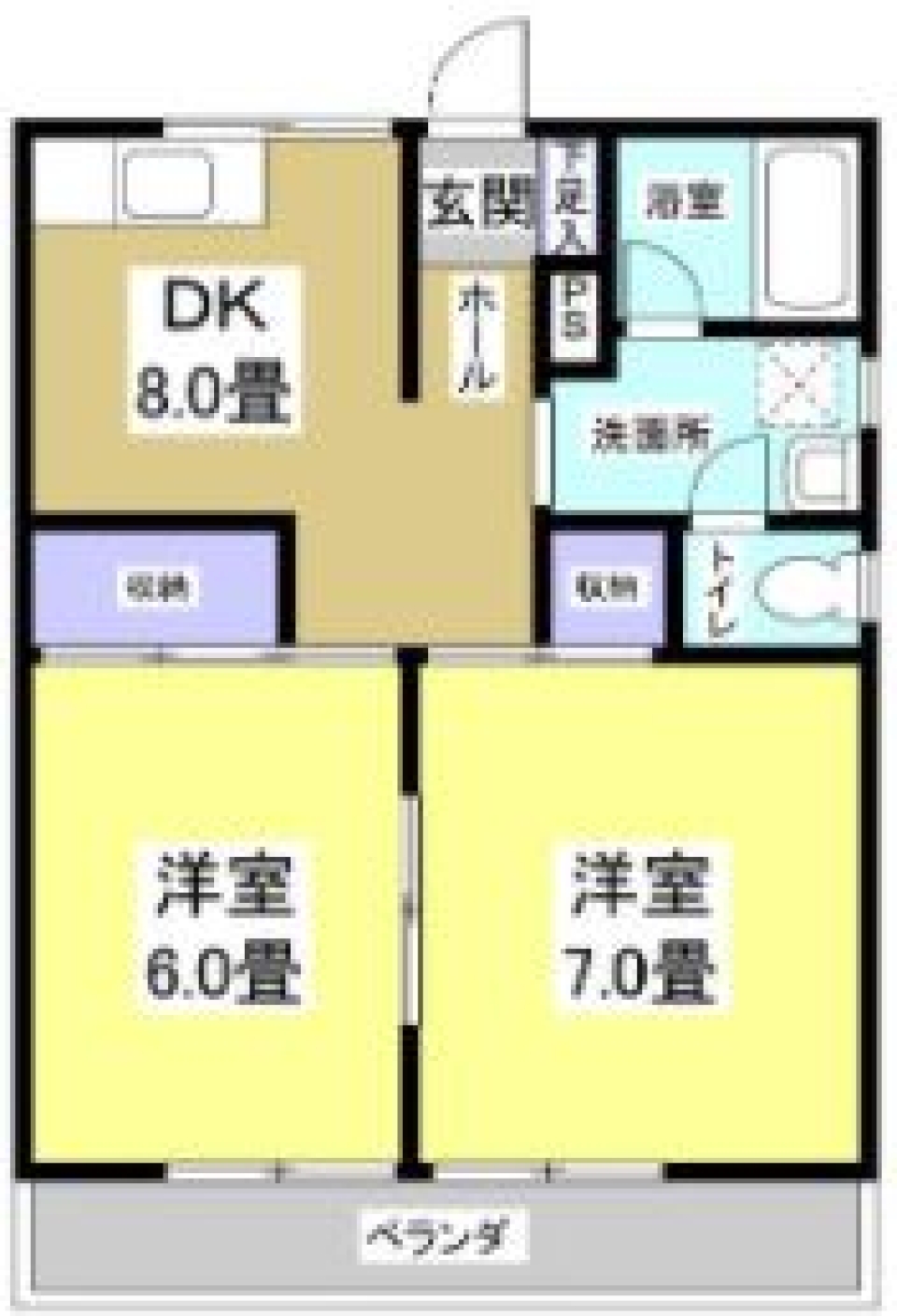 【ペット可】オレンジの安らぎ・なつかしさの間取り図