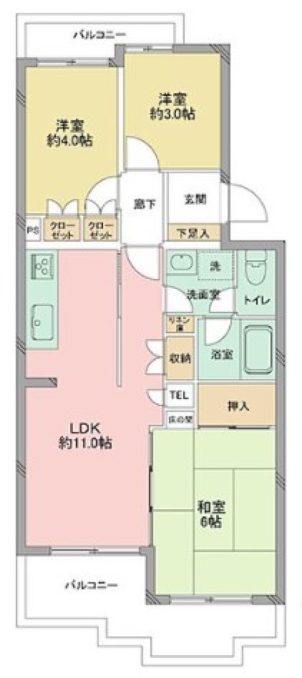 あなただけの個室キッチンの間取り図