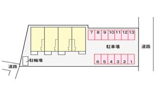 ２階建総戸数8世帯のお部屋（配置図）。