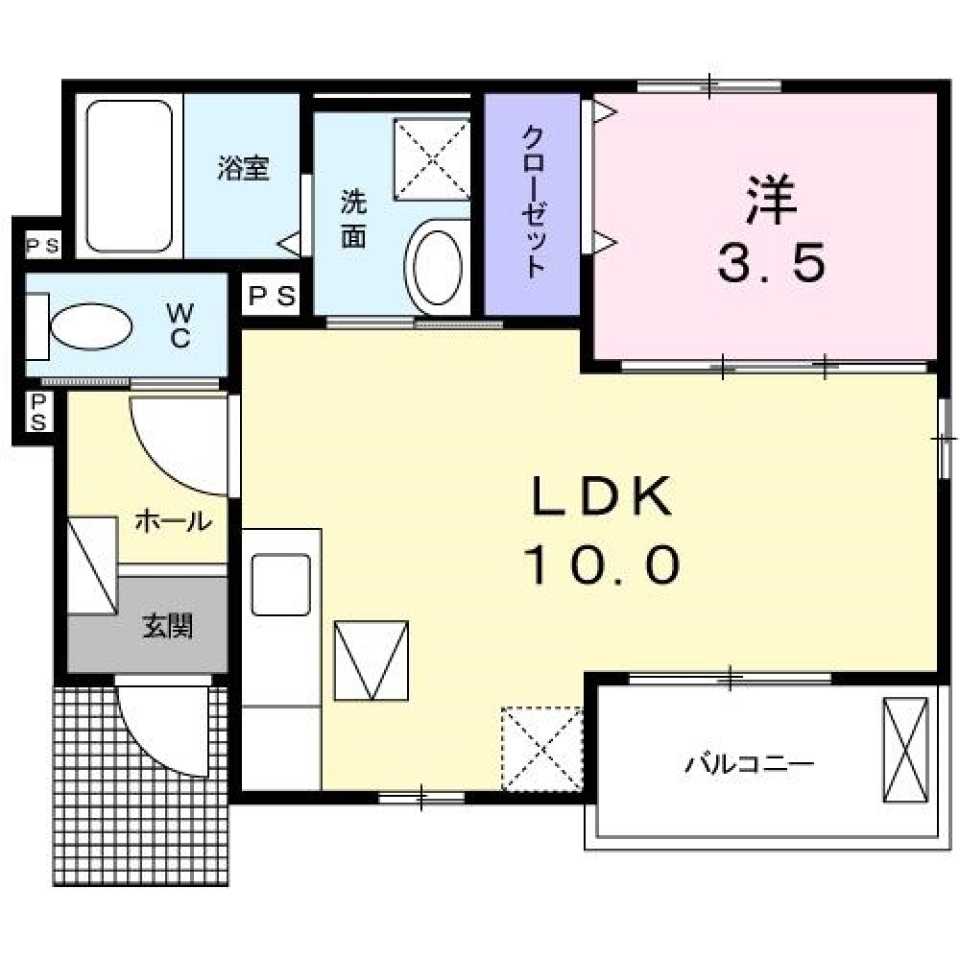 遠沿物Small-シンプルナチュラル-の間取り図