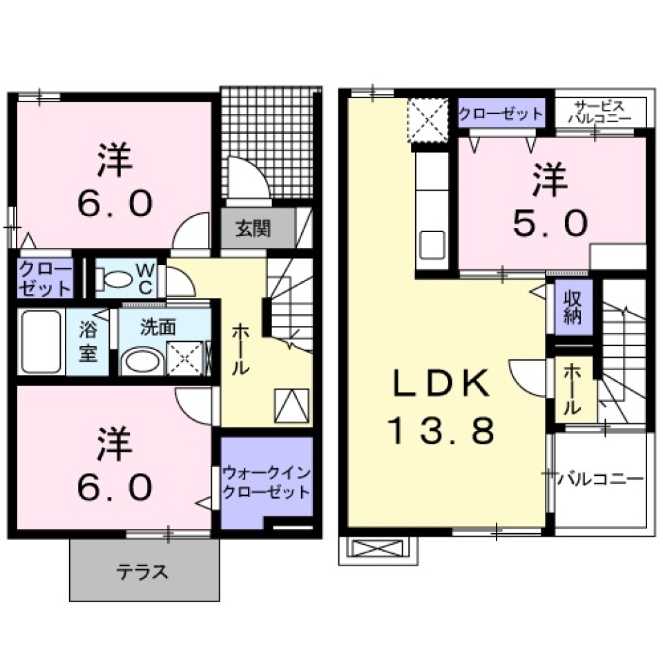 NAKAJIMAスタイリッシュハウス。の間取り図