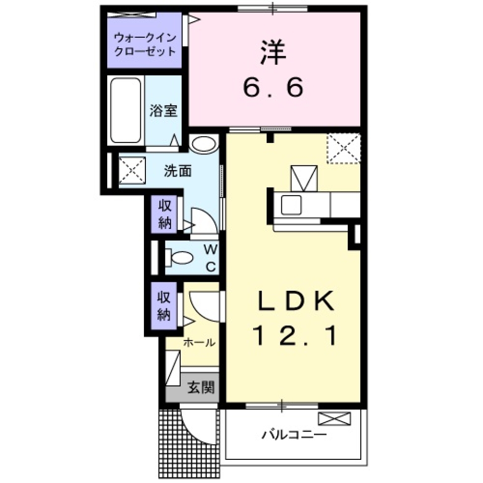 LUTAN~ふたりの時間をカタチに~1L。の間取り図