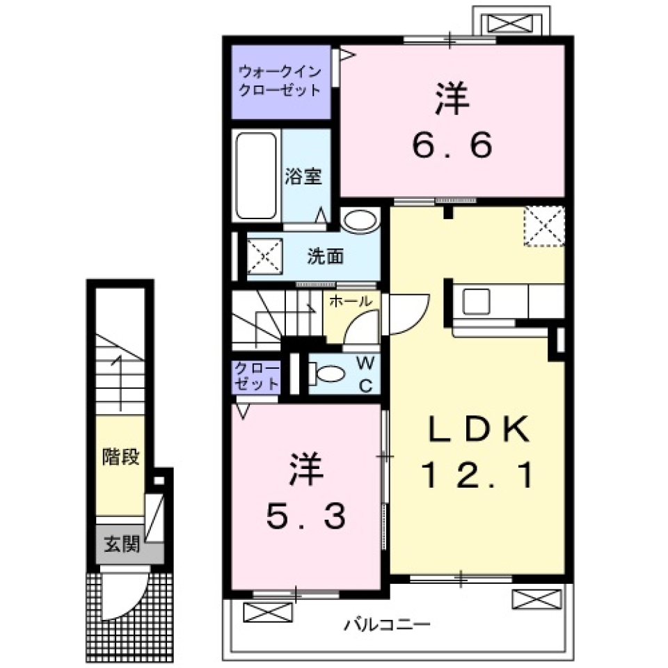 LUTAN~ふたりの時間をカタチに~2L。の間取り図