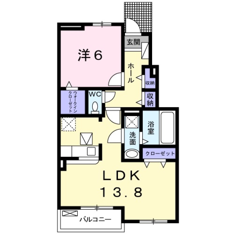 【新築】愛犬と共に新築で！1L。の間取り図