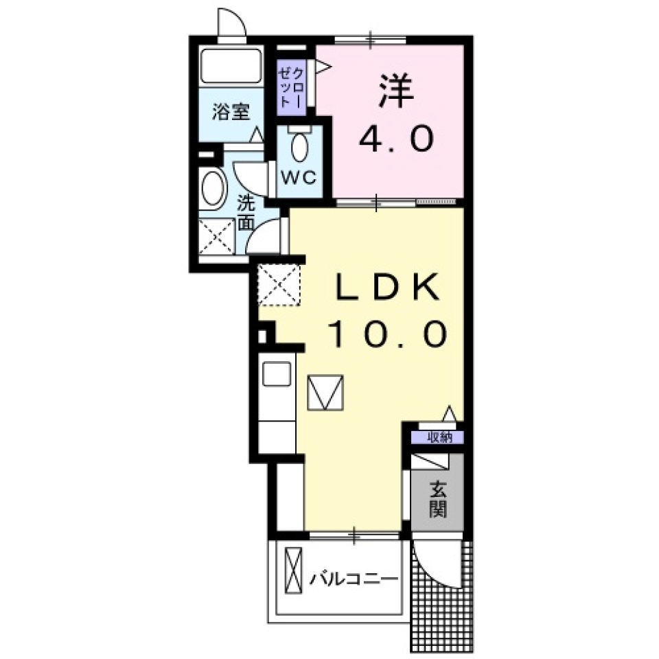 【新築】電車通勤の夢を！1F。の間取り図