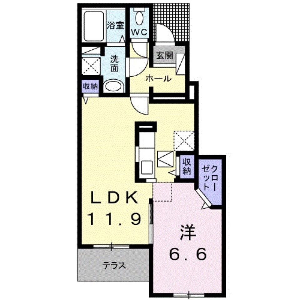 年に数回、人気の遠鉄沿線築浅1LDK。の間取り図