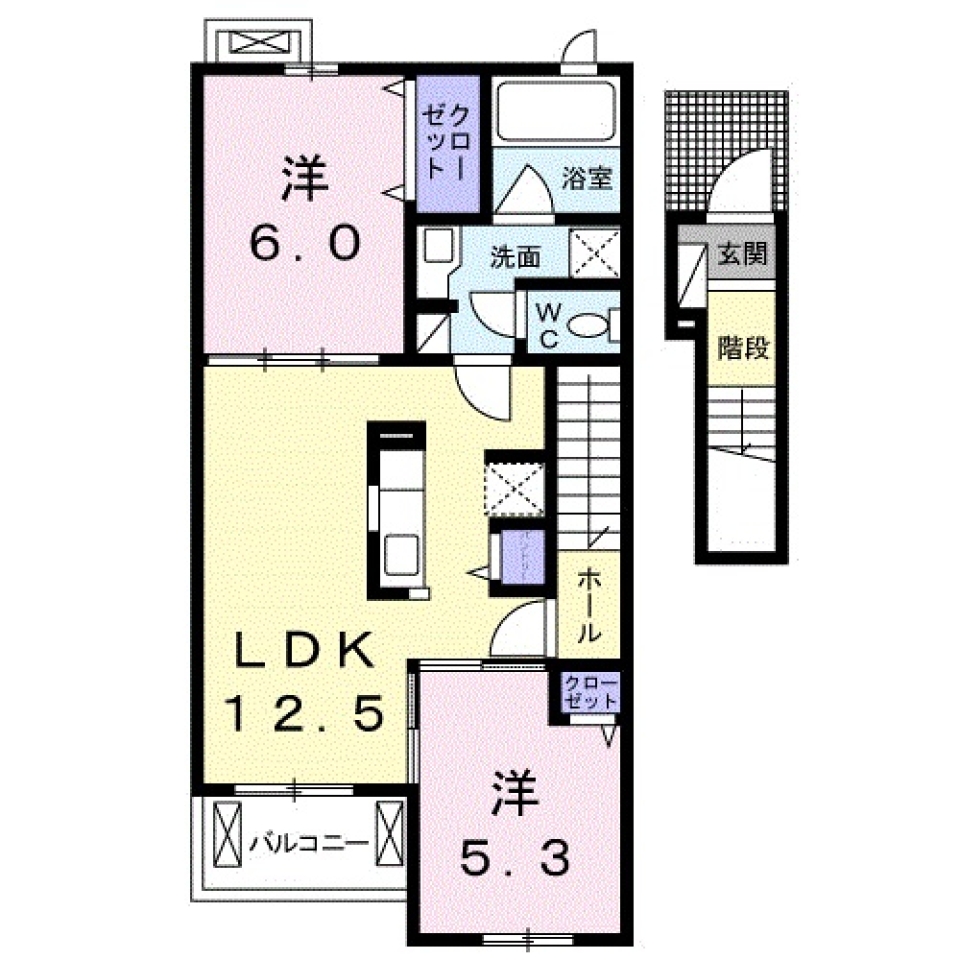 【新築】年に数棟、人気の遠鉄沿線新築2LDK。の間取り図