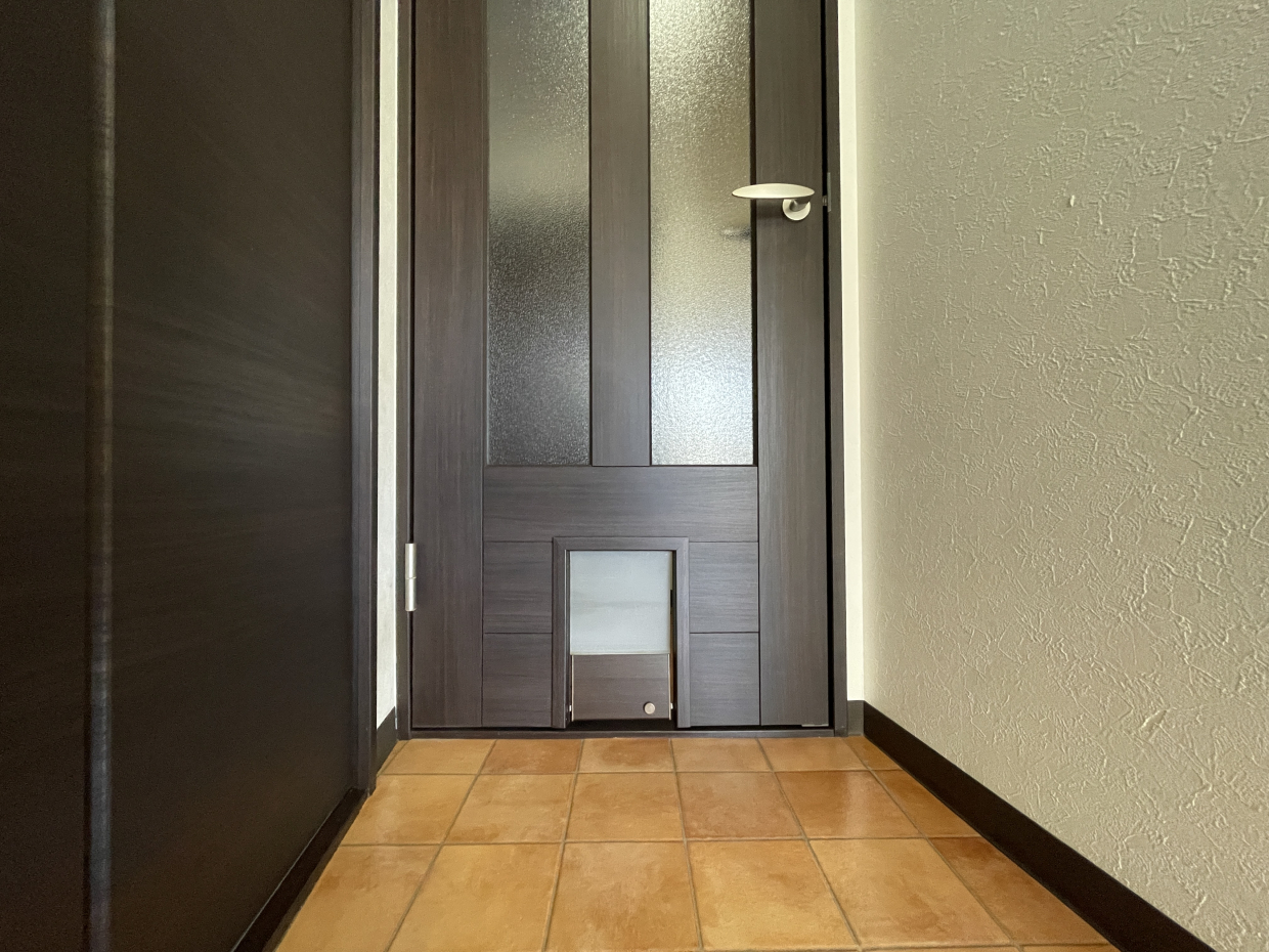 洋室の扉の下に小さな四角