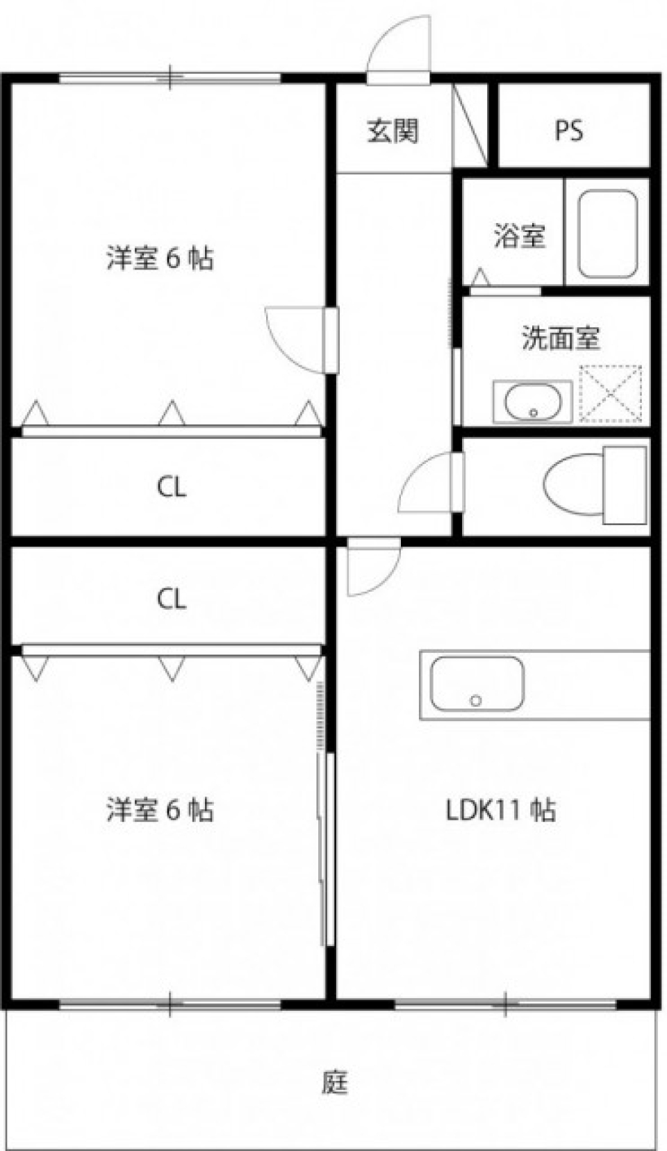 ナチュラルテイストのReちょこルームの間取り図