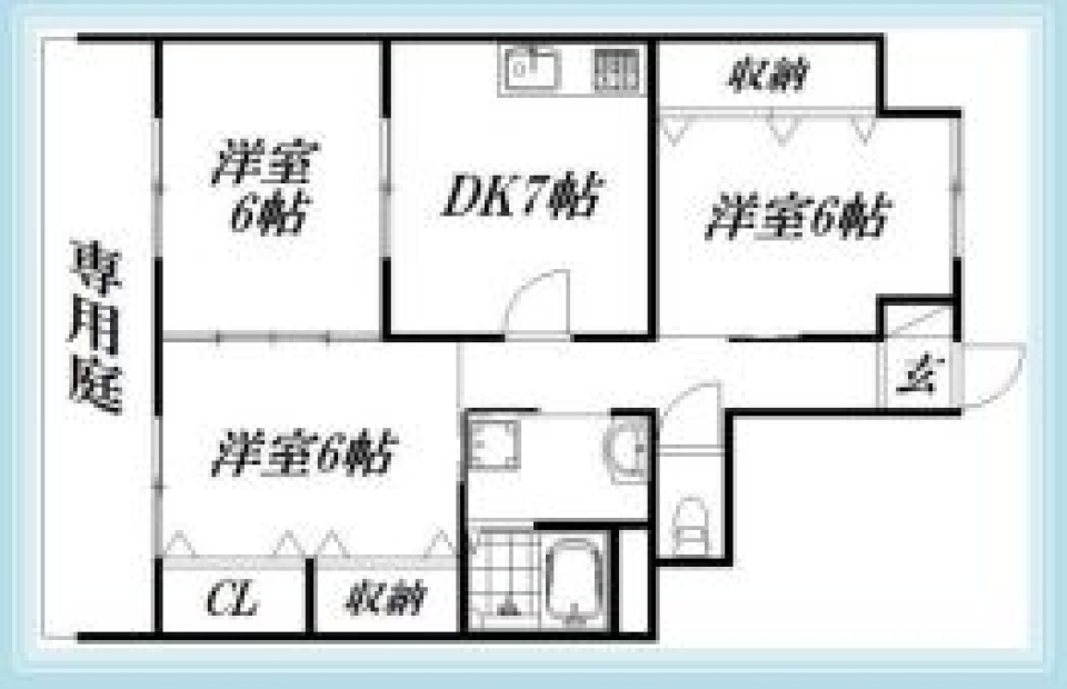 レトロが残る懐かしいお部屋の間取り図