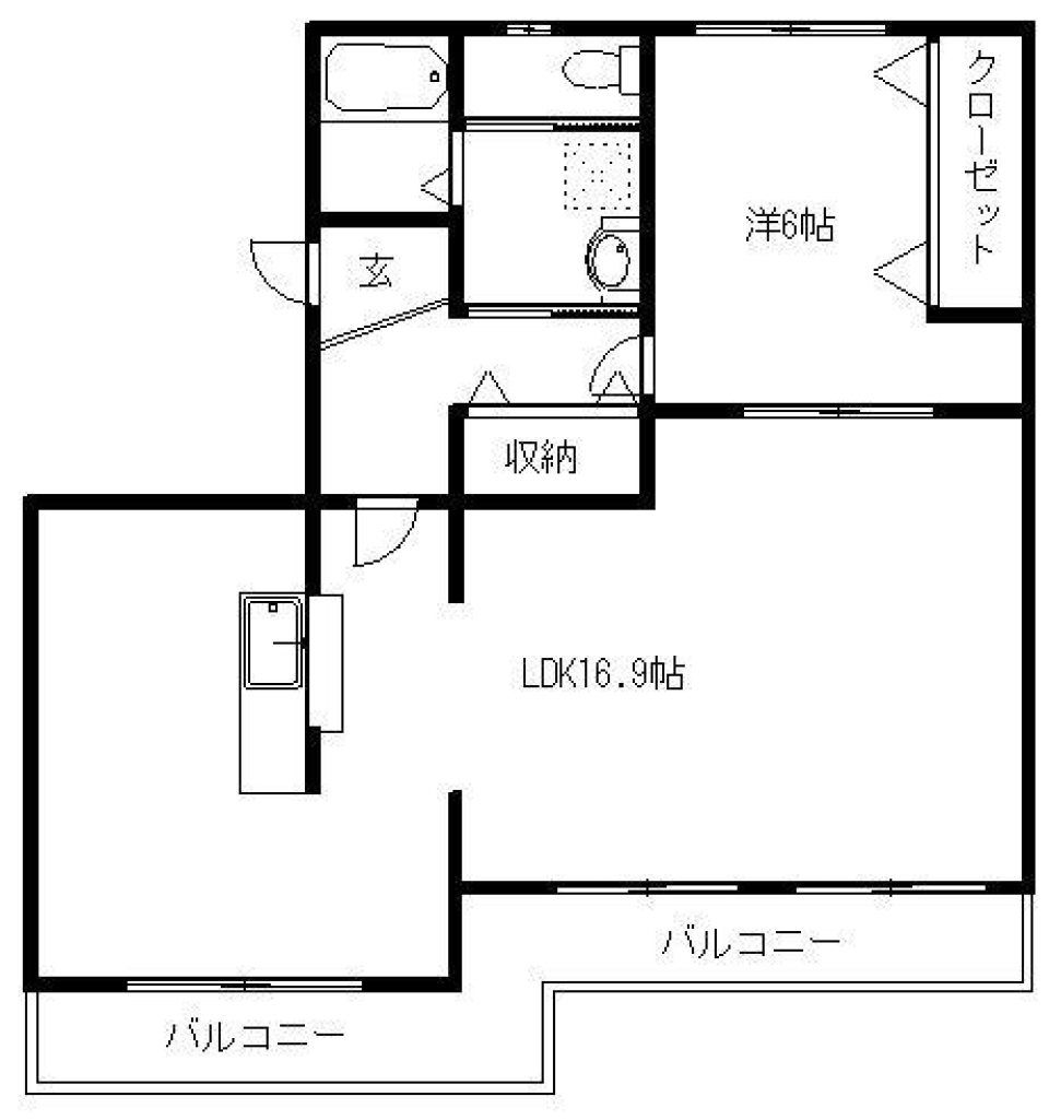 曳馬の大人モダンスタイルの間取り図