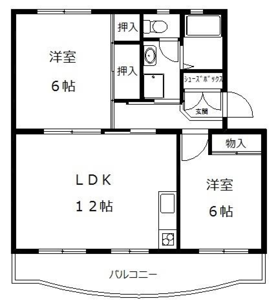 Vintage taste~黒アイアン・古材風フロア~ の間取り図