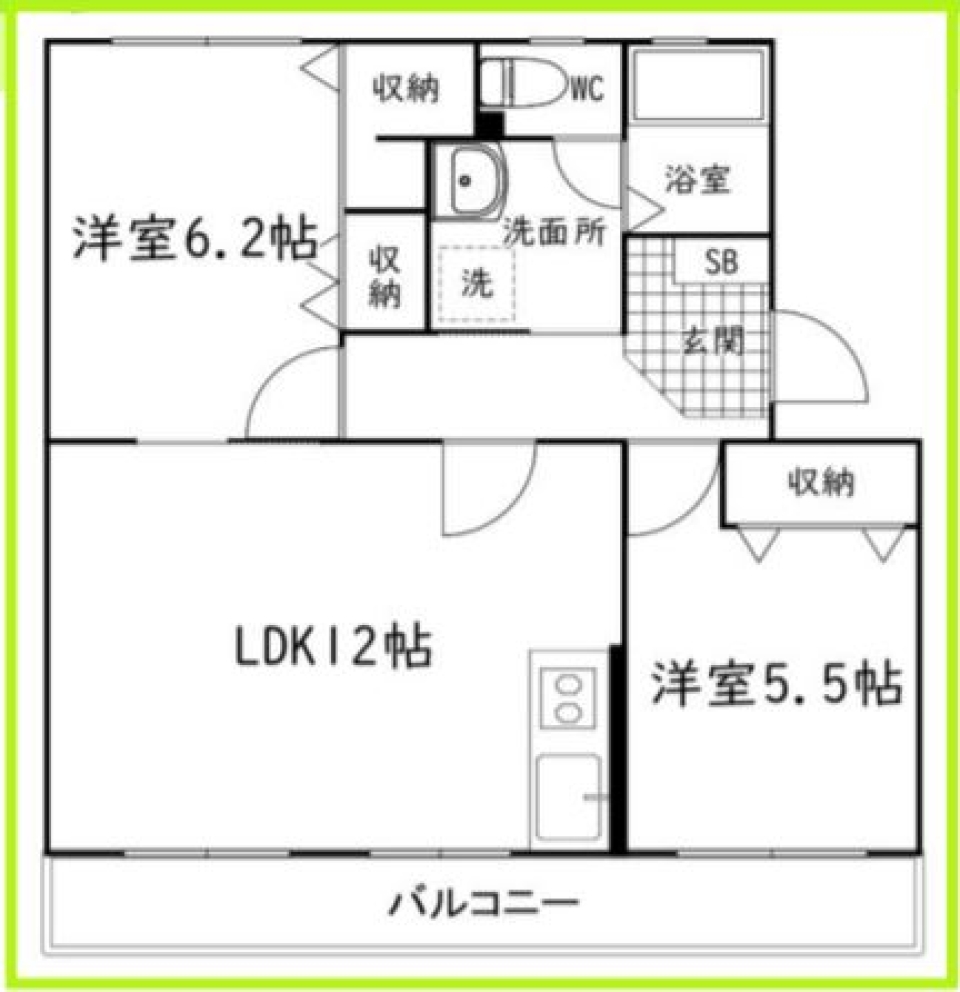 純白×ヘリンボーンの間取り図