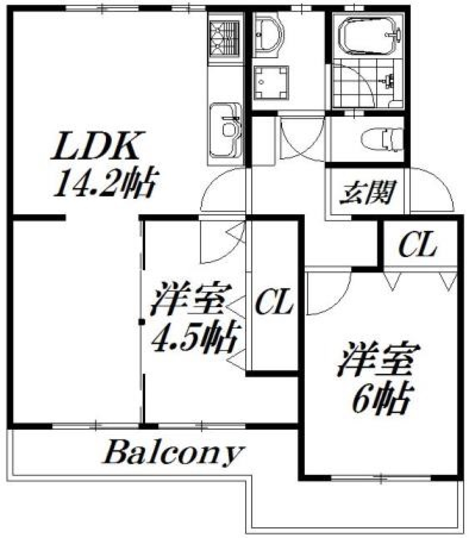 お風呂にこだわりましたの間取り図