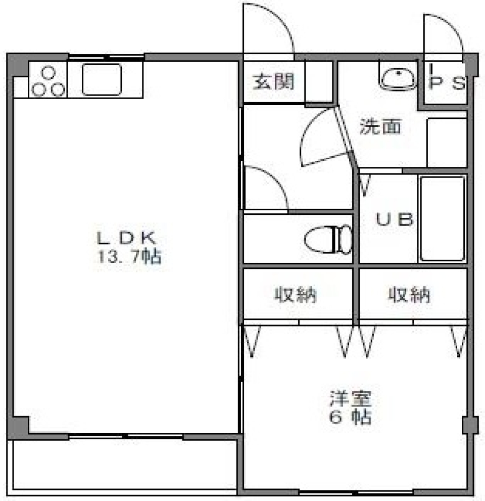 モダン空間を演出の間取り図