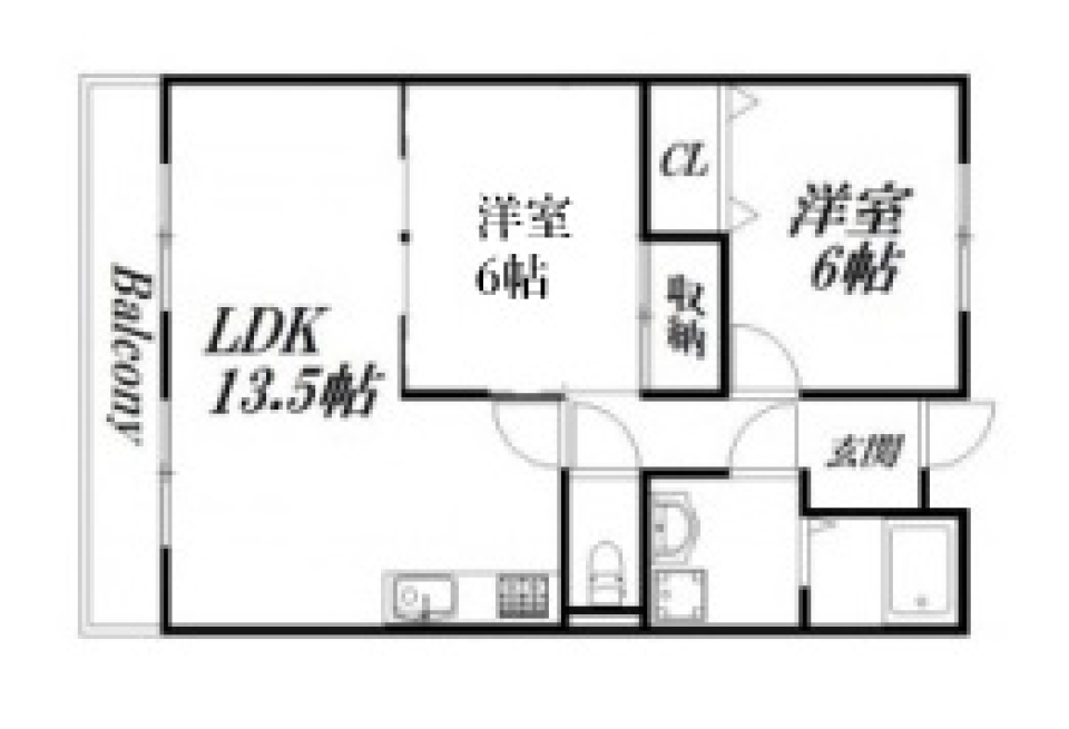 柔らかく降り注ぐ自然光の間取り図