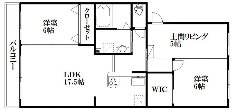 スキップフロアと土間スペースと。の間取り図