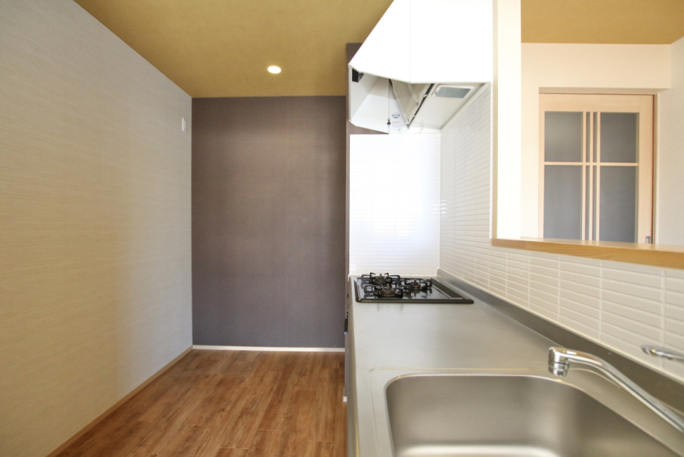 キッチンスペース。広々でお料理がはかどります