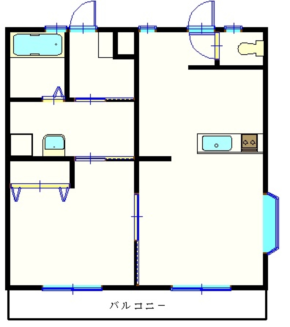 お気に入り1枚の大きな引き戸。の間取り図