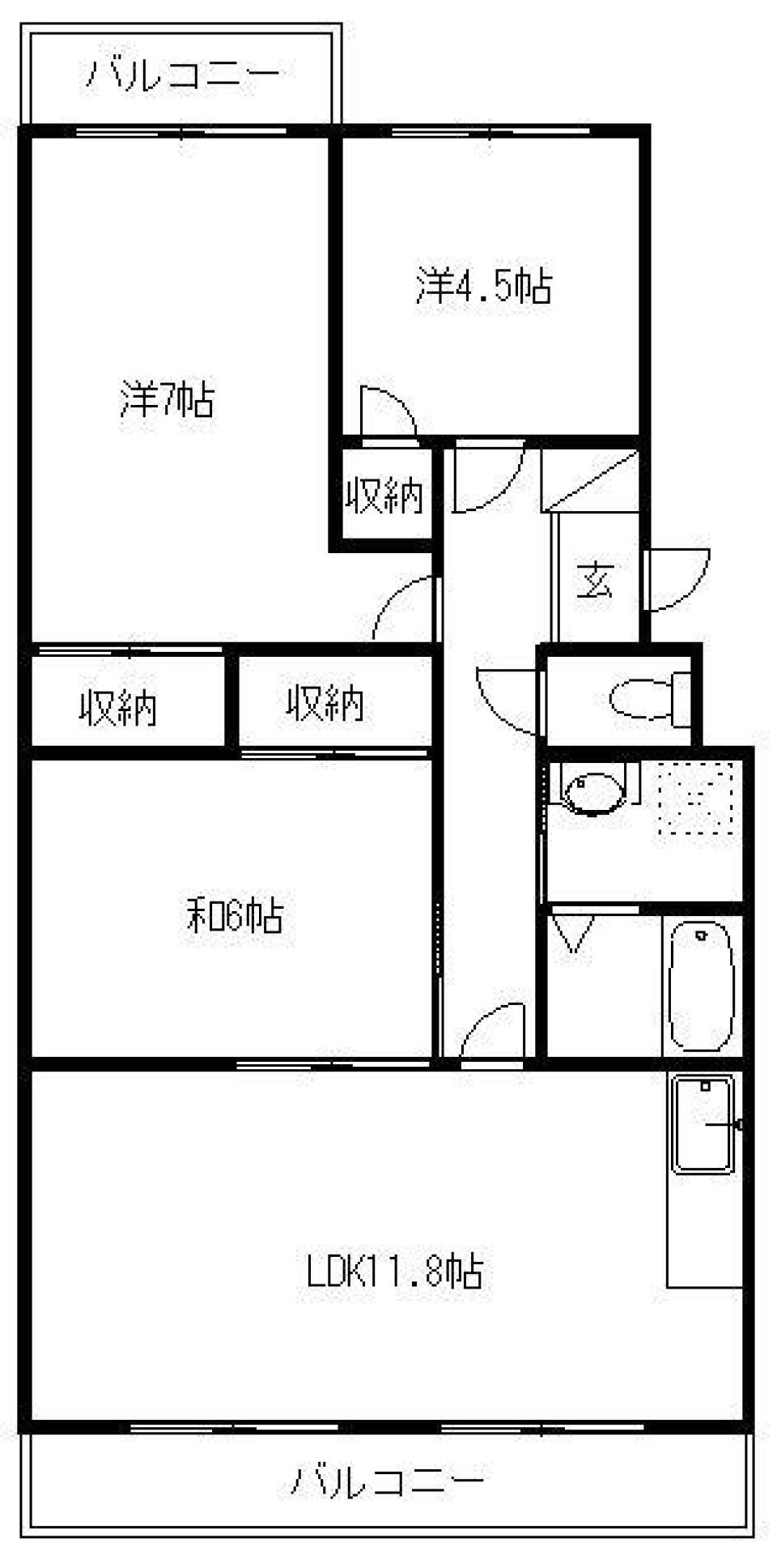 和と洋の静かなる調和の間取り図