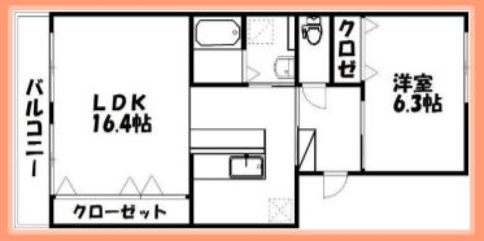 土間空間の向こうには...の間取り図