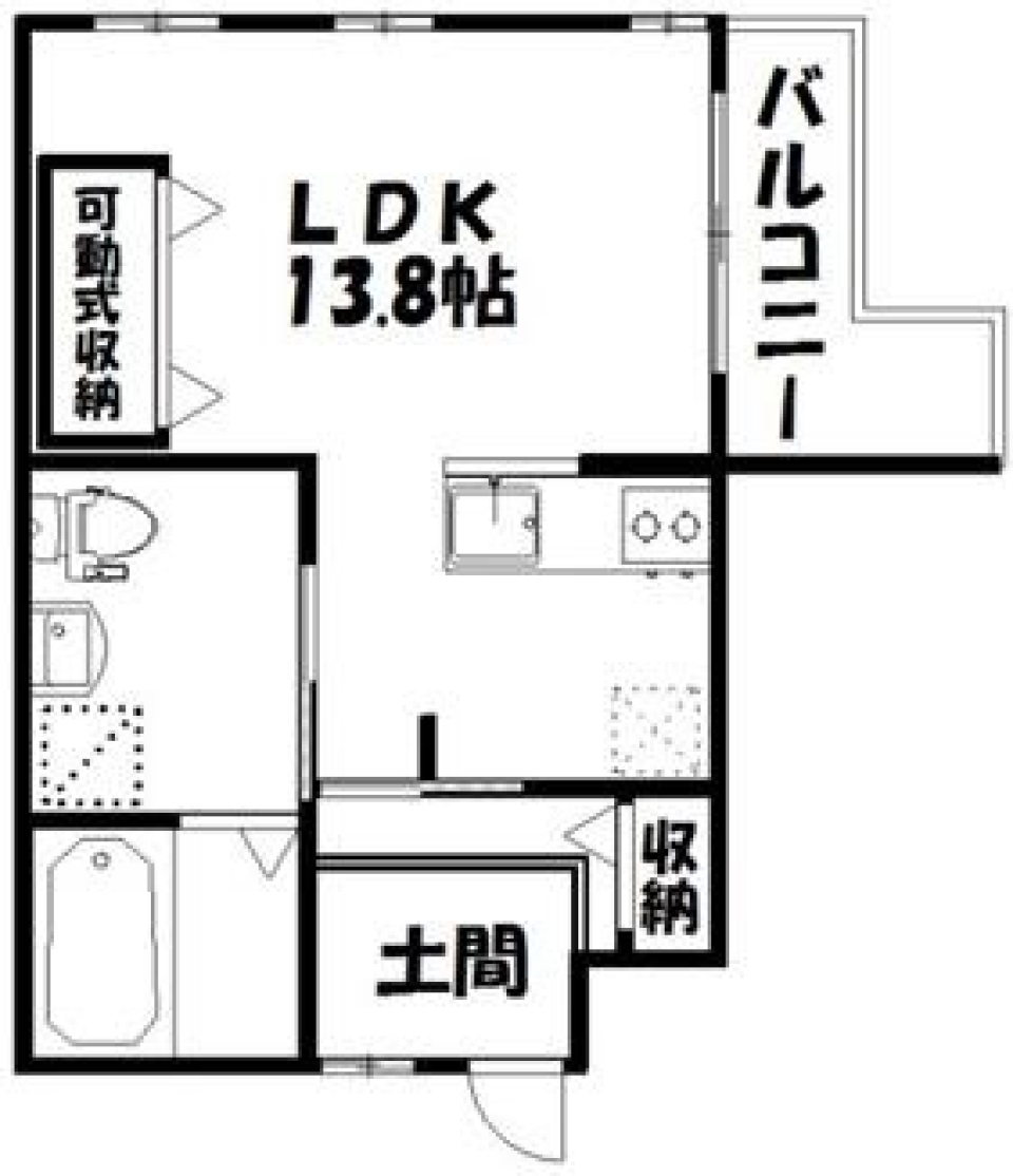 木のぬくもりとコンクリートの力強さの間取り図