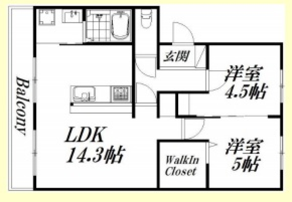 タイルで彩ったカフェ風ルーム。の間取り図