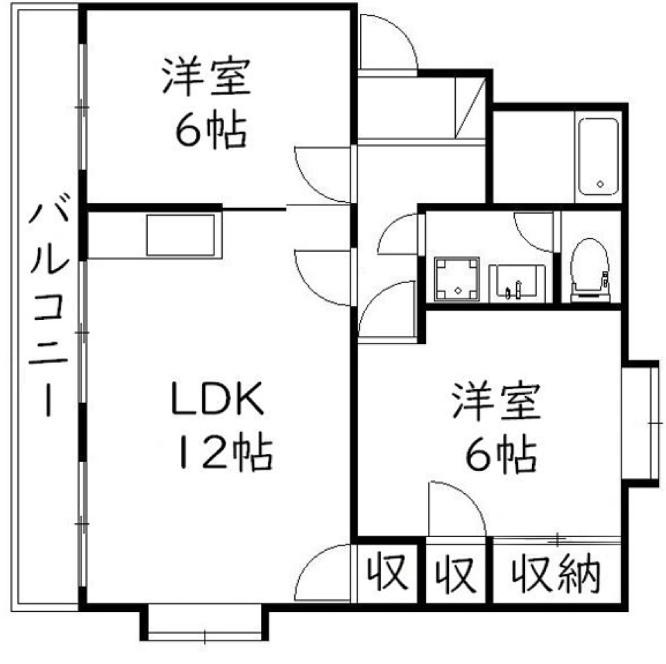 レトロで可愛いお部屋♪の間取り図