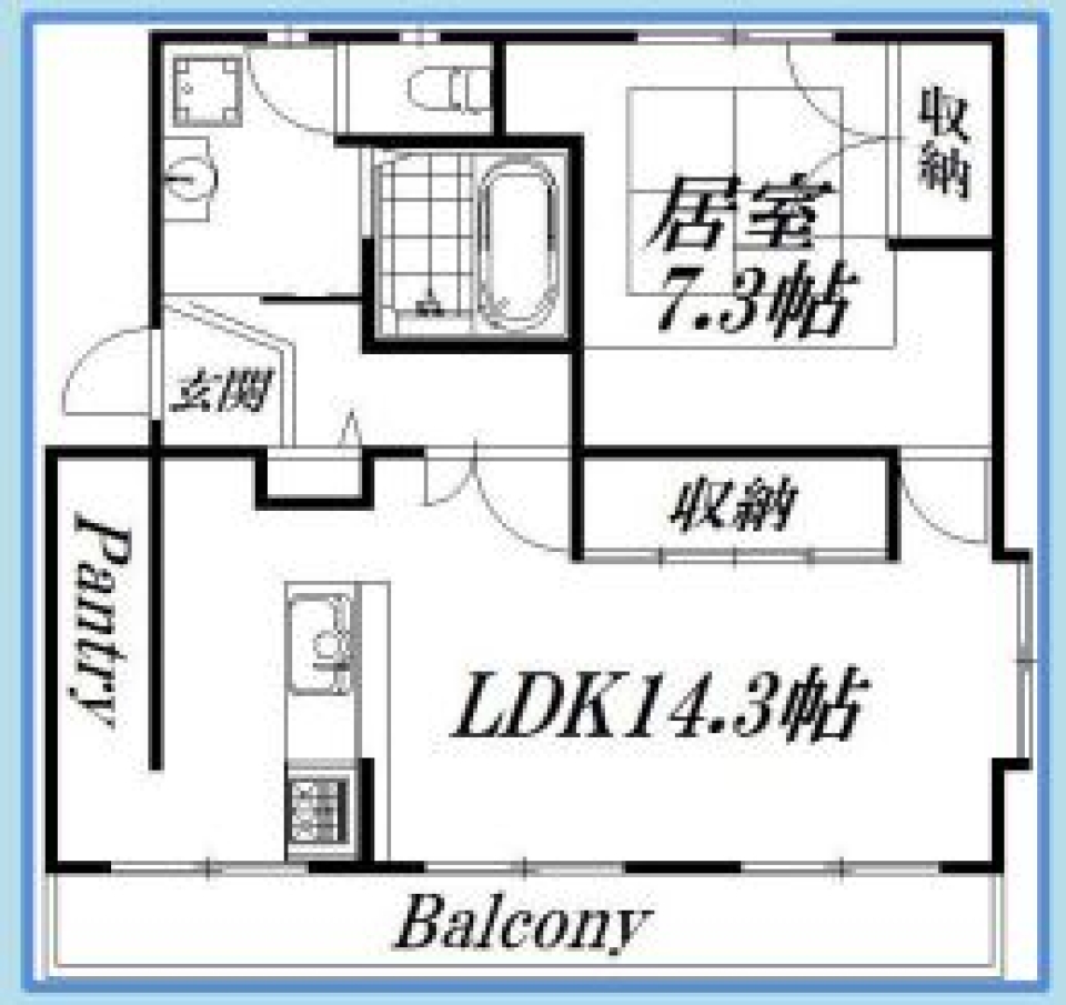 洋と和の融合の間取り図