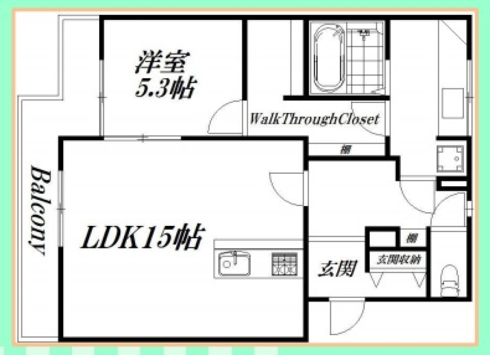 風と光の通り道の間取り図