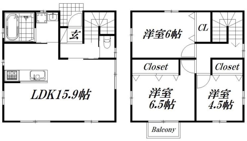 テナント仕様可能、築浅戸建賃貸の間取り図