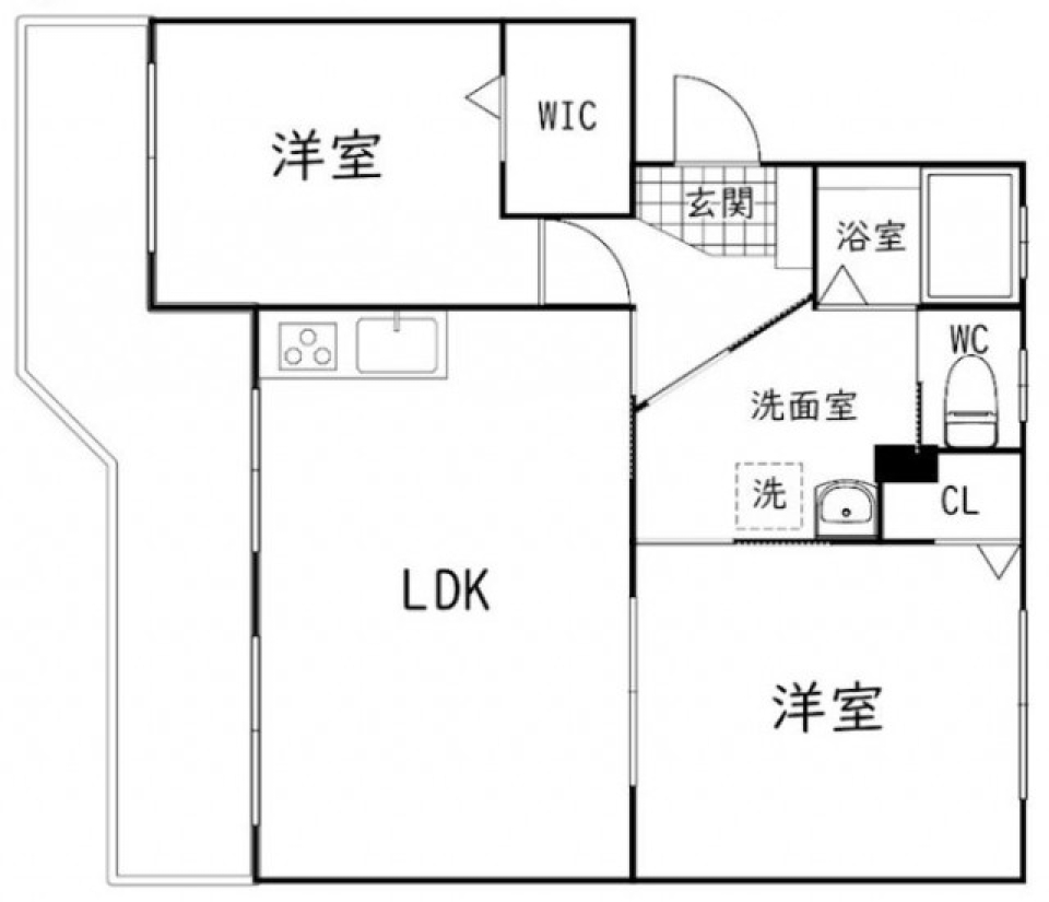 ナチュラルルームの間取り図