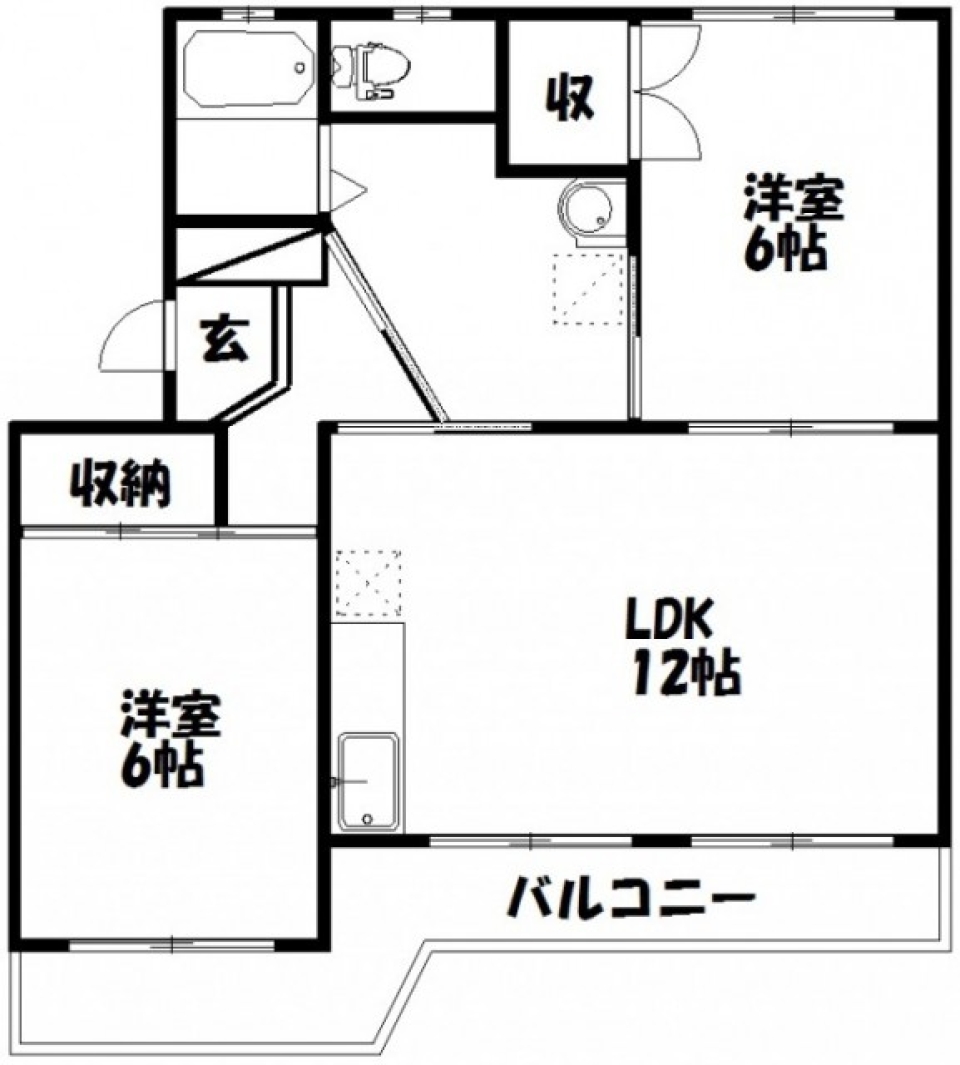 ダウンライトで照らしたモダンリビングの間取り図