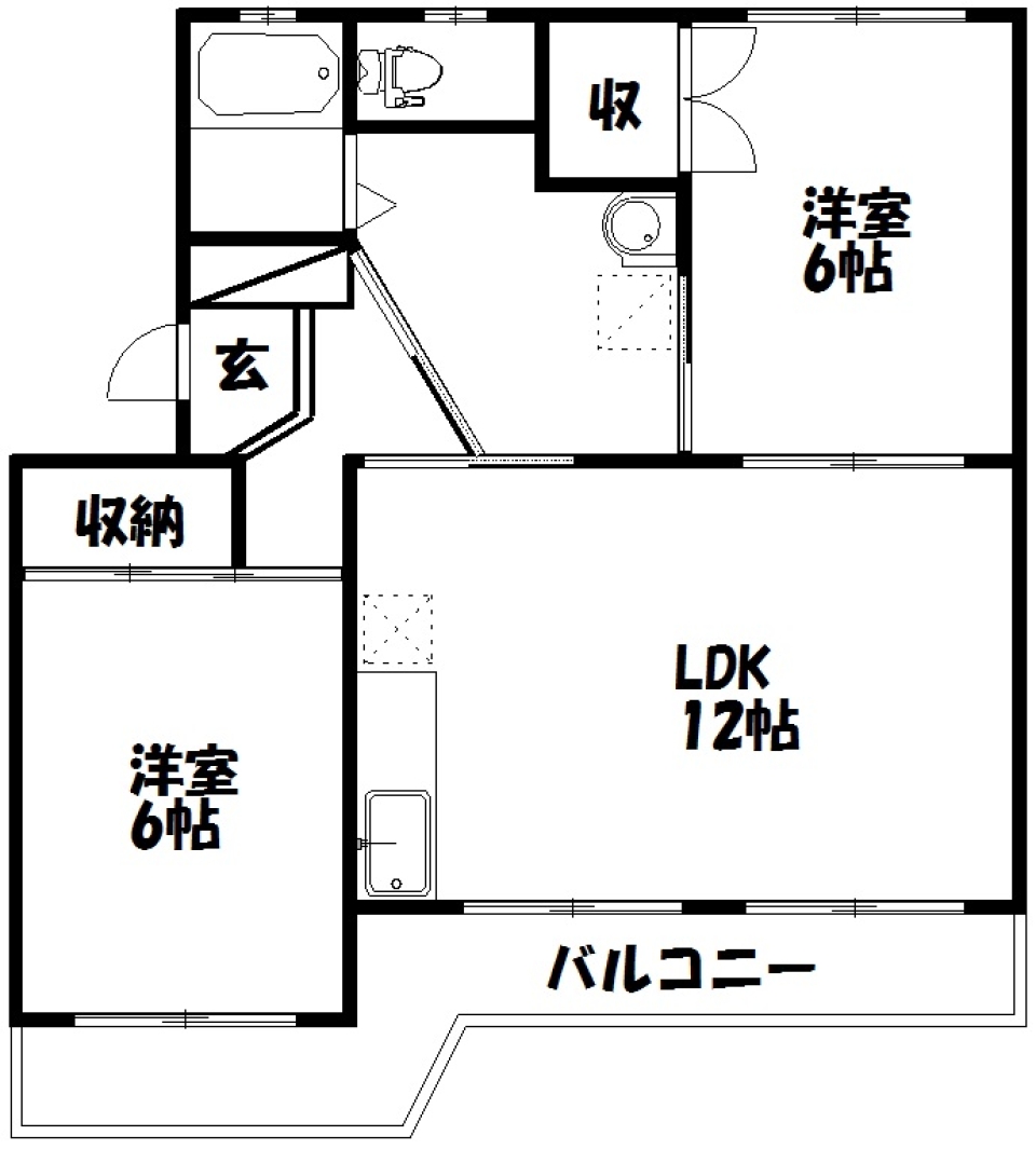 ダウンライトで照らすモダンリビングの間取り図