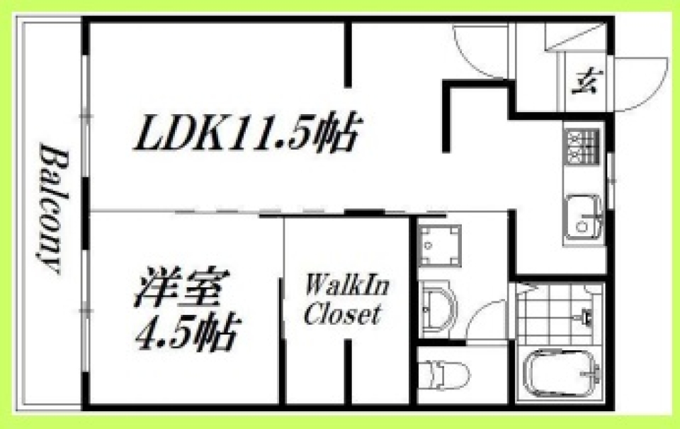 明日の気分は、ワンルーム時々1LDK。の間取り図