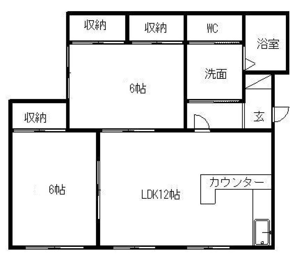 今宵、Bar kitchenでの間取り図