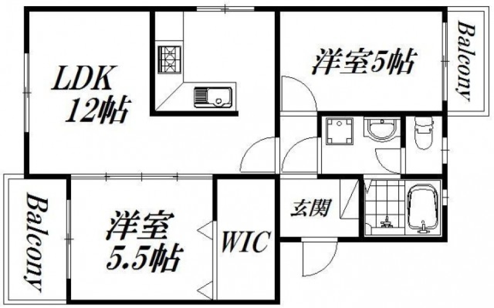 New enclosed kitchen.の間取り図