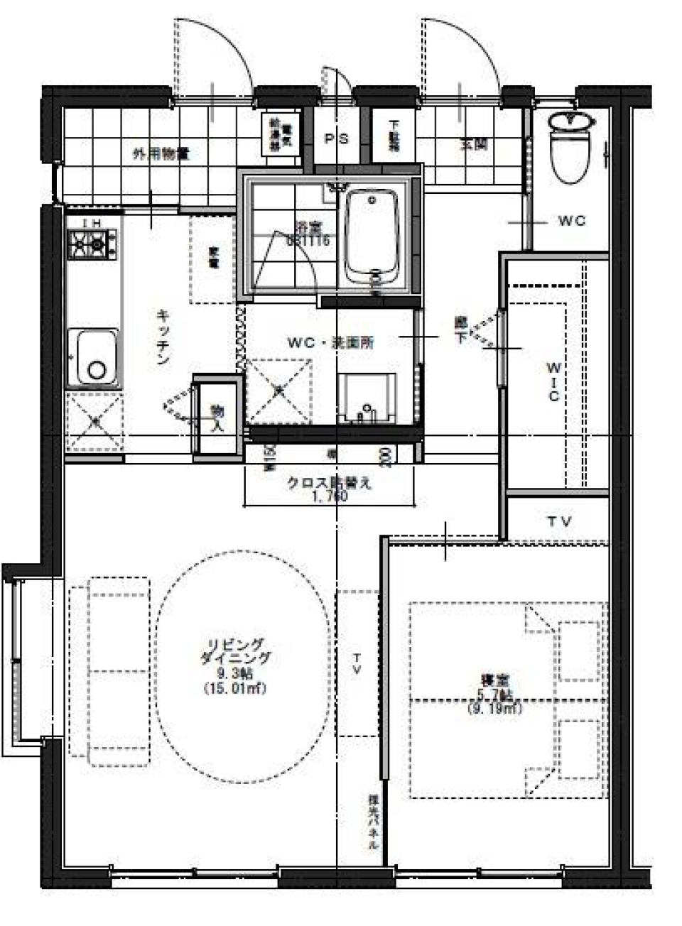 眩しき白いお部屋かなっ！。の間取り図