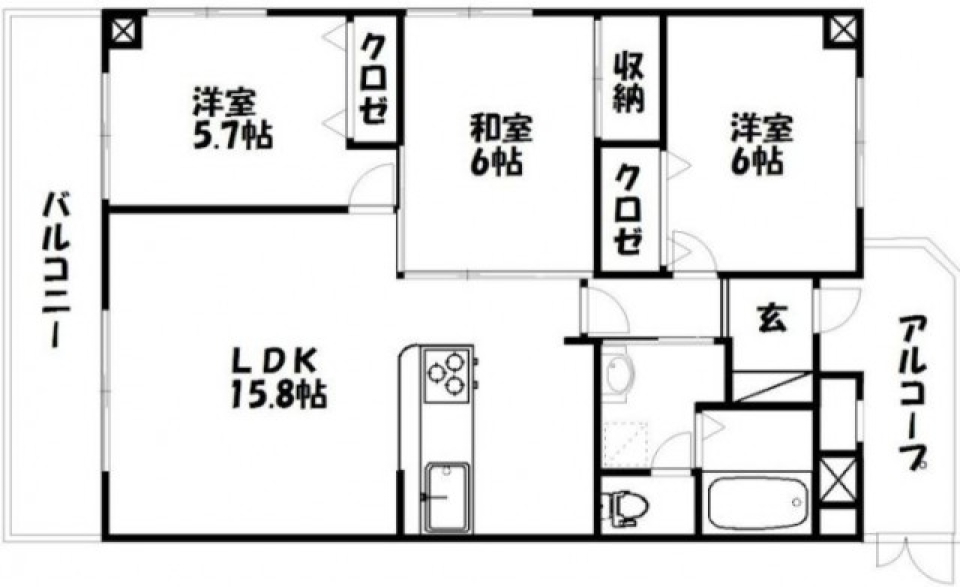 家族でまったり団らんの間取り図