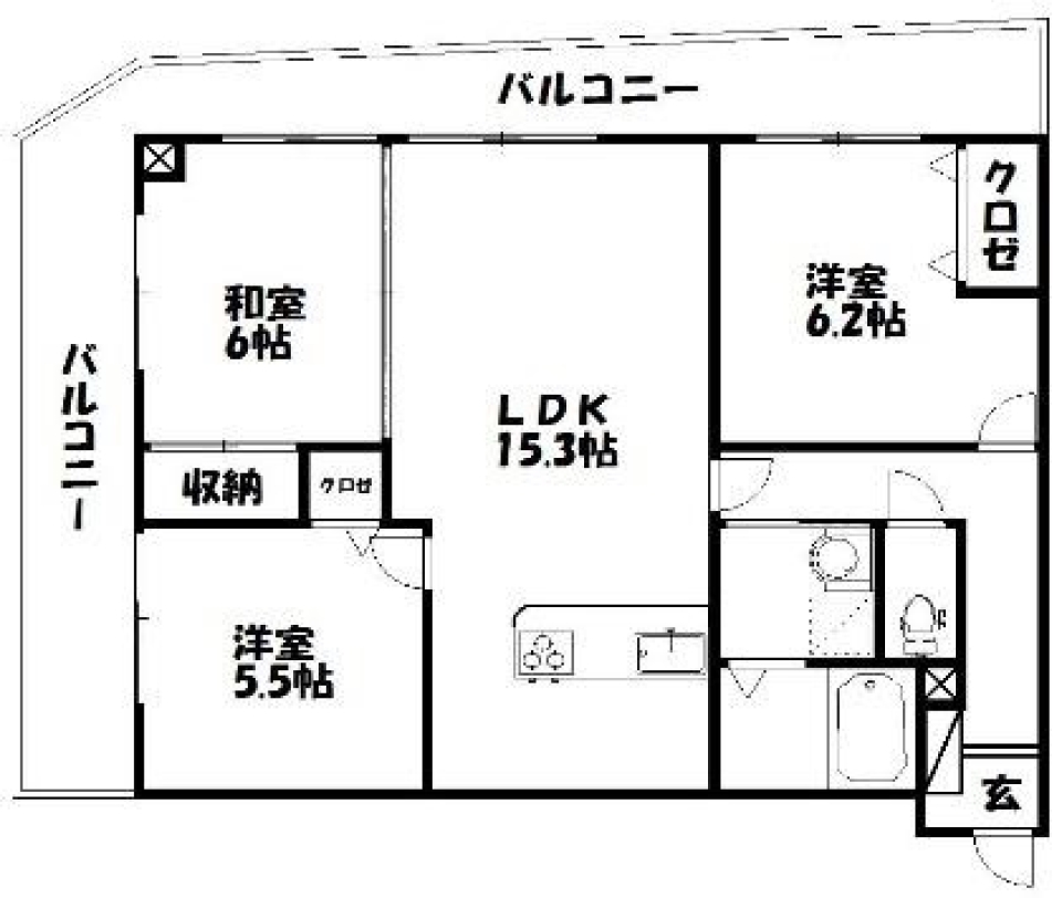 大平台の浮世に咲いてみなの間取り図