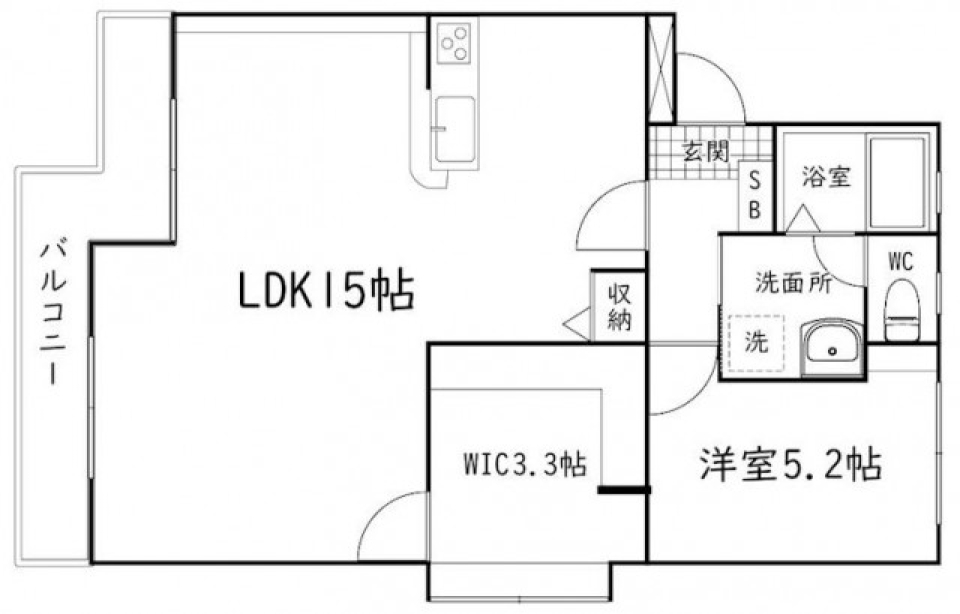 お部屋の60%はリビング！の間取り図