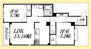 間取り図（2LDK）