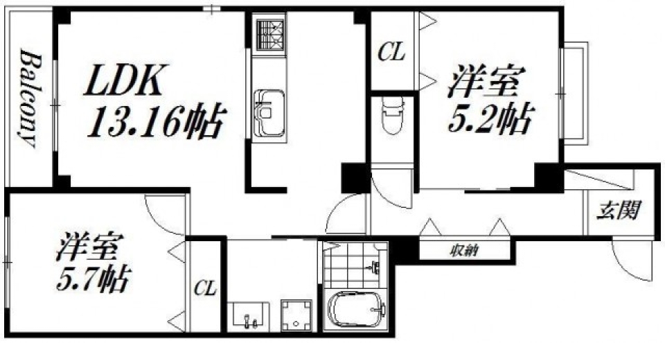 爽やかな風が吹く、お部屋。の間取り図