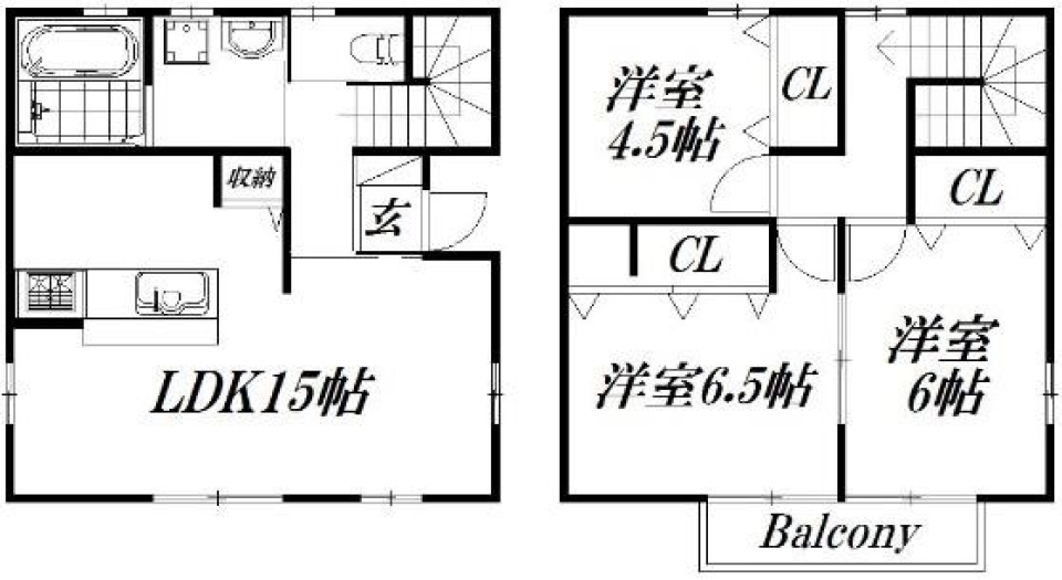 【新築】シックブラウンとカフェホワイト。の間取り図