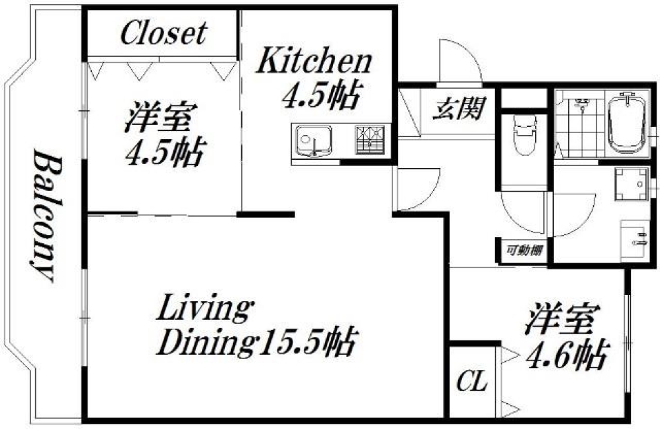 1棟丸ごとリノベーション in KOSAIの間取り図