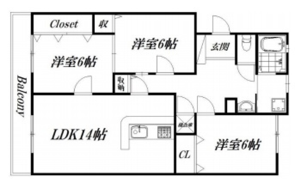 カジュアルブルックリン。の間取り図