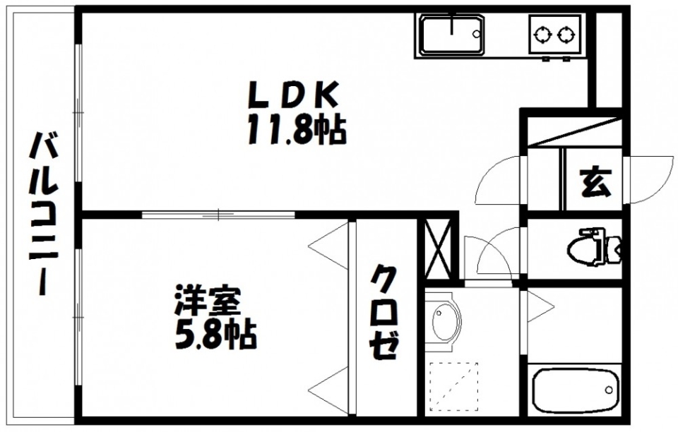 丘に佇む　デザイナーズM（マリーン）の間取り図