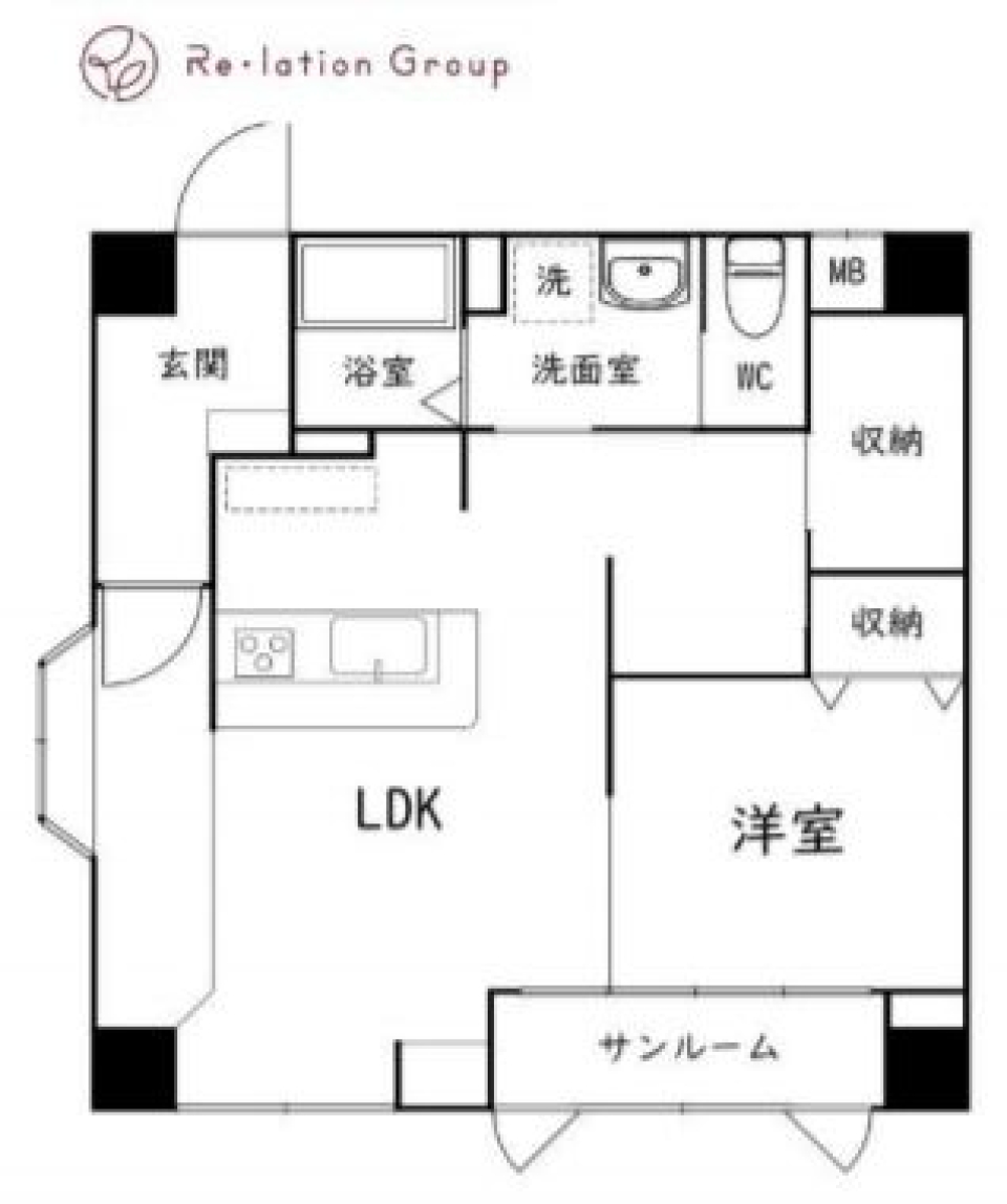 やっぱり街中が好きの間取り図